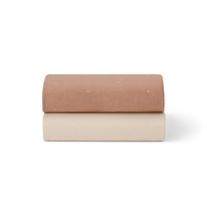 Snuzpod Crib 2 Pack Fitted Sheets - Blush/Dot