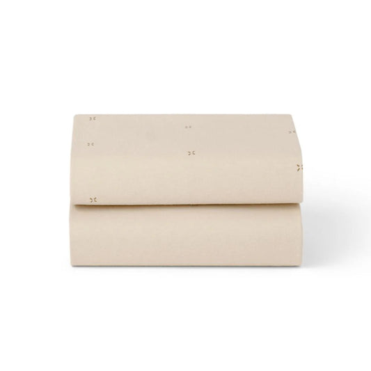 Snuzpod Crib 2 Pack Fitted Sheets - Cashmere/Cross
