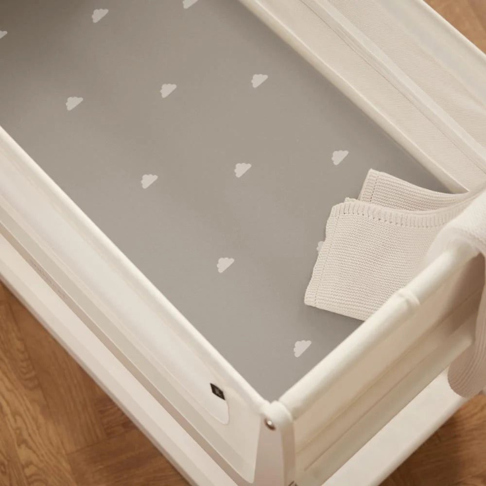 Snuzpod Crib 2 Pack Fitted Sheets - Grey/Cloud