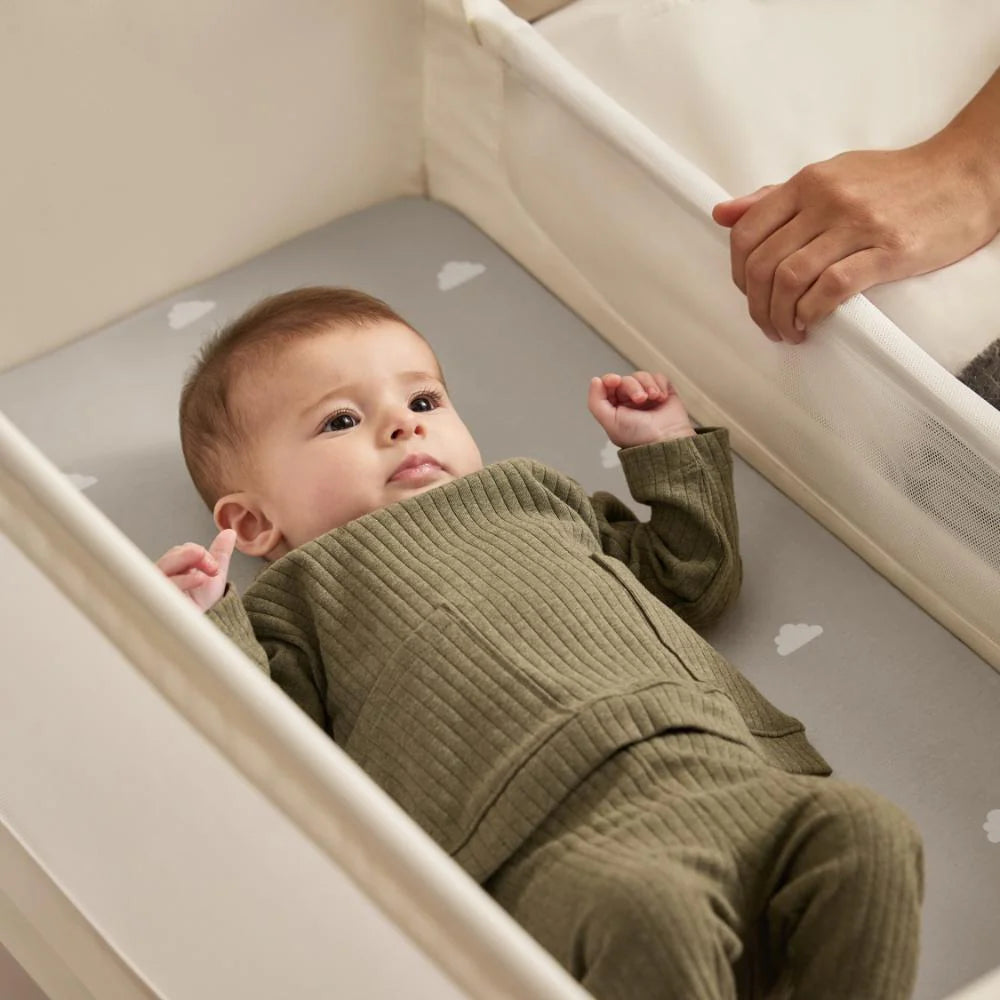 Snuzpod Crib 2 Pack Fitted Sheets - Grey/Cloud