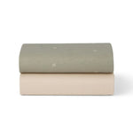 Snuzpod Crib 2 Pack Fitted Sheets - Sage/Cross