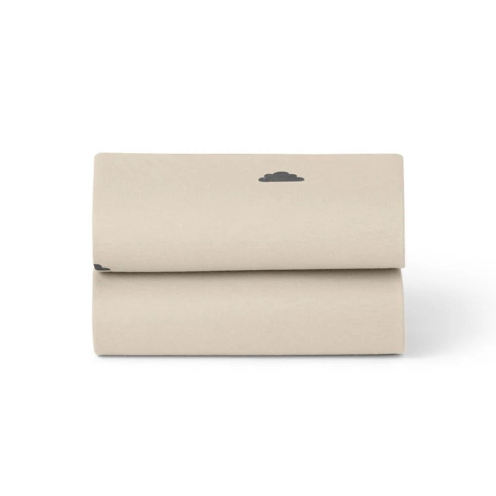 Snuzpod Crib 2 Pack Fitted Sheets - Sand/Cloud