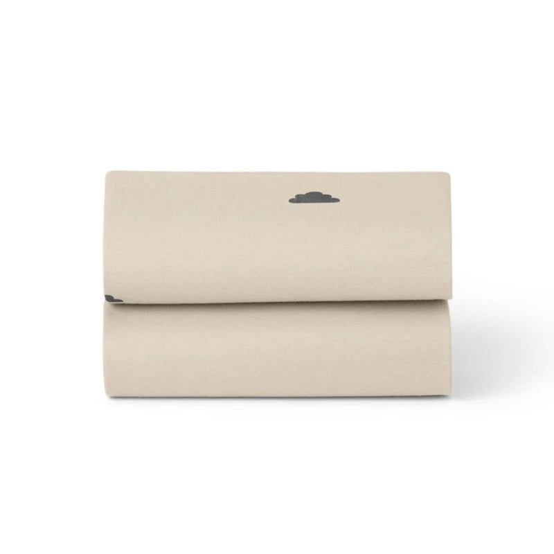 Snuzpod Crib 2 Pack Fitted Sheets - Sand/Cloud