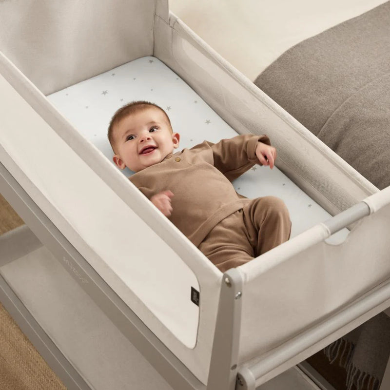 Snuzpod Crib 2 Pack Fitted Sheets - White/Star