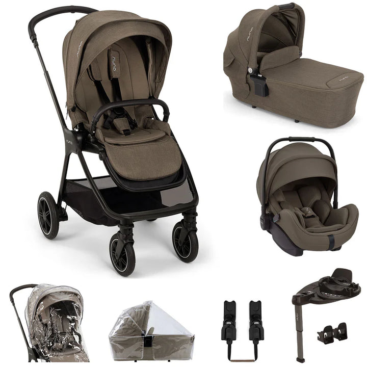Nuna TRIV Next, LYTL Carrycot, ARRA Flex + Base Curve Travel System - Pistachio