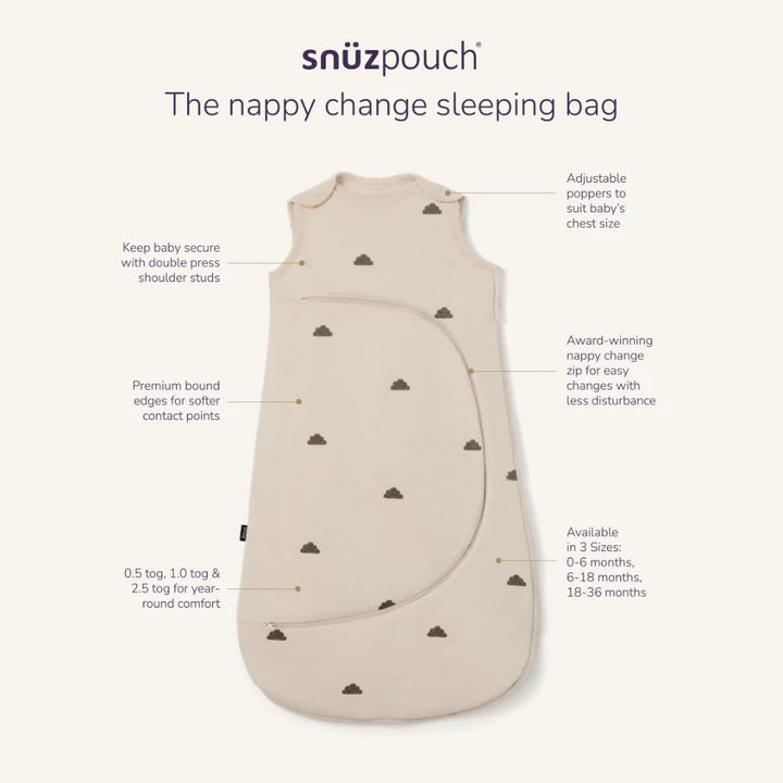 SnuzPouch Sleeping Bag – Grey Cloud