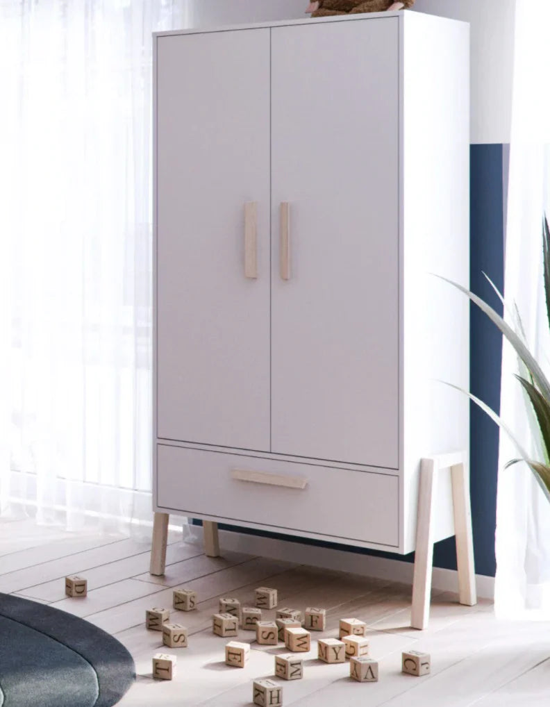 Babystyle Arendelle Wardrobe - White / Natural COLLECTION ONLY