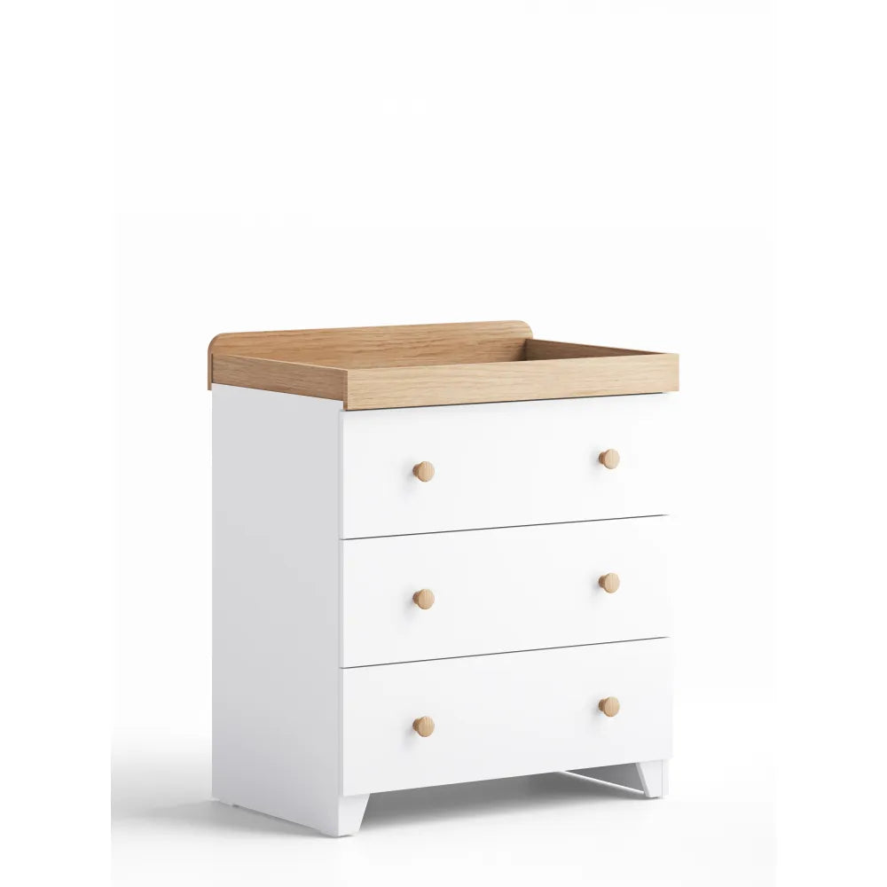 Little Acorns Classic 2 Piece Nursery Furniture Set – White and Oak