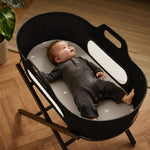 Snuz Moses Basket/Pram 2 Pack Fitted Sheets – Grey/Cloud