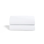 Snuz Moses Basket/Pram 2 Pack Fitted Sheets – White