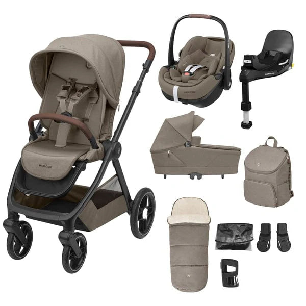 Maxi-Cosi Oxford+ Premium Travel System + Home Premium Bundle - Twillic Truffle
