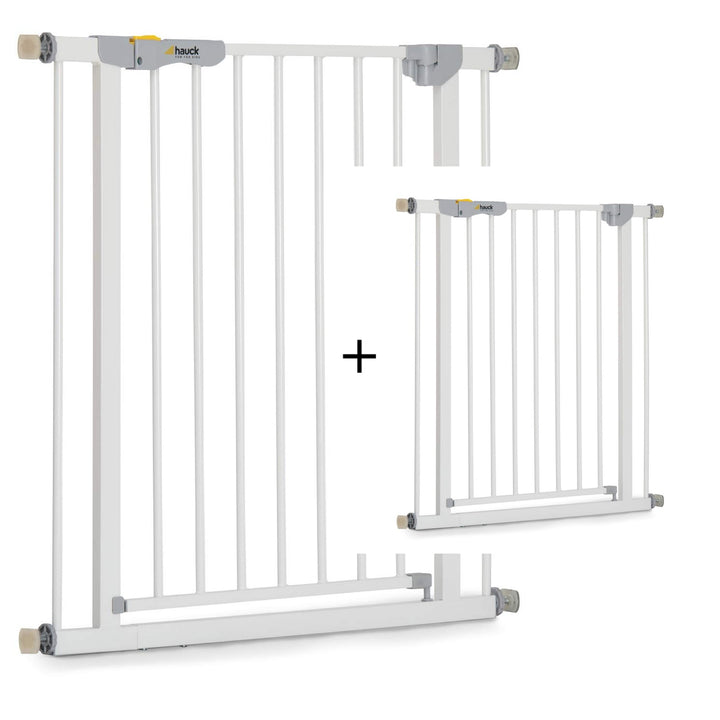 X2 Hauck Auto Close n Stop Safety Gate-White TWIN PACK