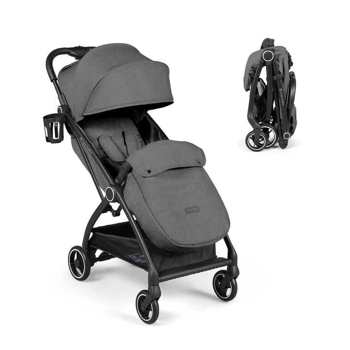 Ickle Bubba Aries Auto Fold Compact Stroller - Graphite Grey