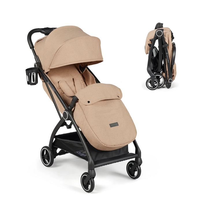 Ickle Bubba Aries Auto Fold Compact Stroller - Biscuit