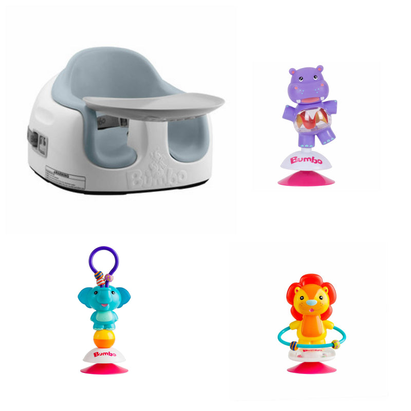 Bumbo Multi Seat - Salt Bush + 3 Suction Toys Bundle