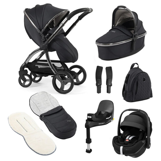 Egg3 Luxury Maxi-Cosi Pebble 360 Pro2 Travel System Bundle - Carbonite