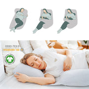 B.LOVE Organic Cotton XXL Maternity & Nursing Pillow - Mineral Grey