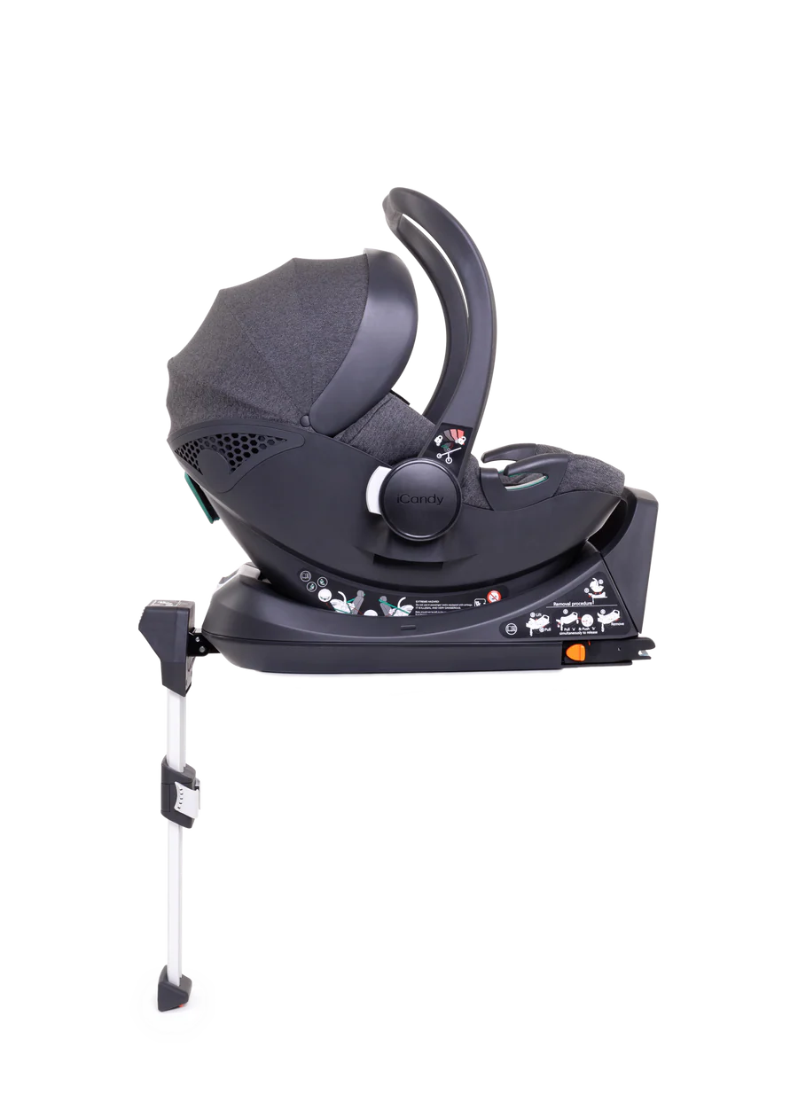 iCandy Peach 7 Complete Bundle with iCandy Cocoon Car Seat & Base – Granite (AINR Exclusive)