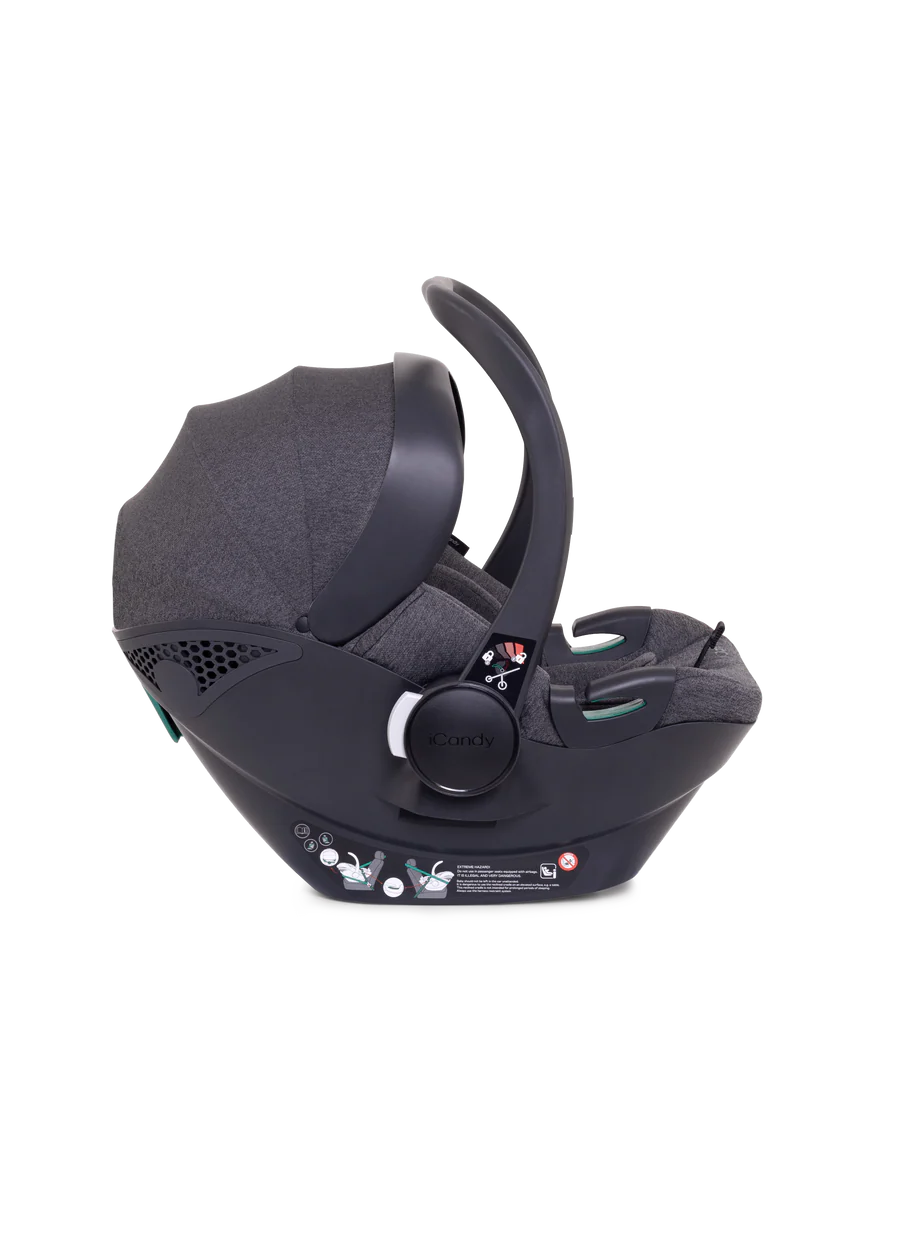 iCandy Peach 7 Complete Bundle with iCandy Cocoon Car Seat & Base – Granite (AINR Exclusive)