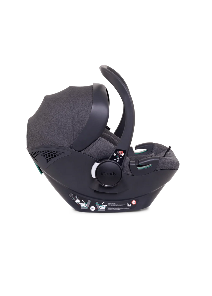 iCandy Peach 7 Complete Bundle with iCandy Cocoon Car Seat & Base – Granite (AINR Exclusive)