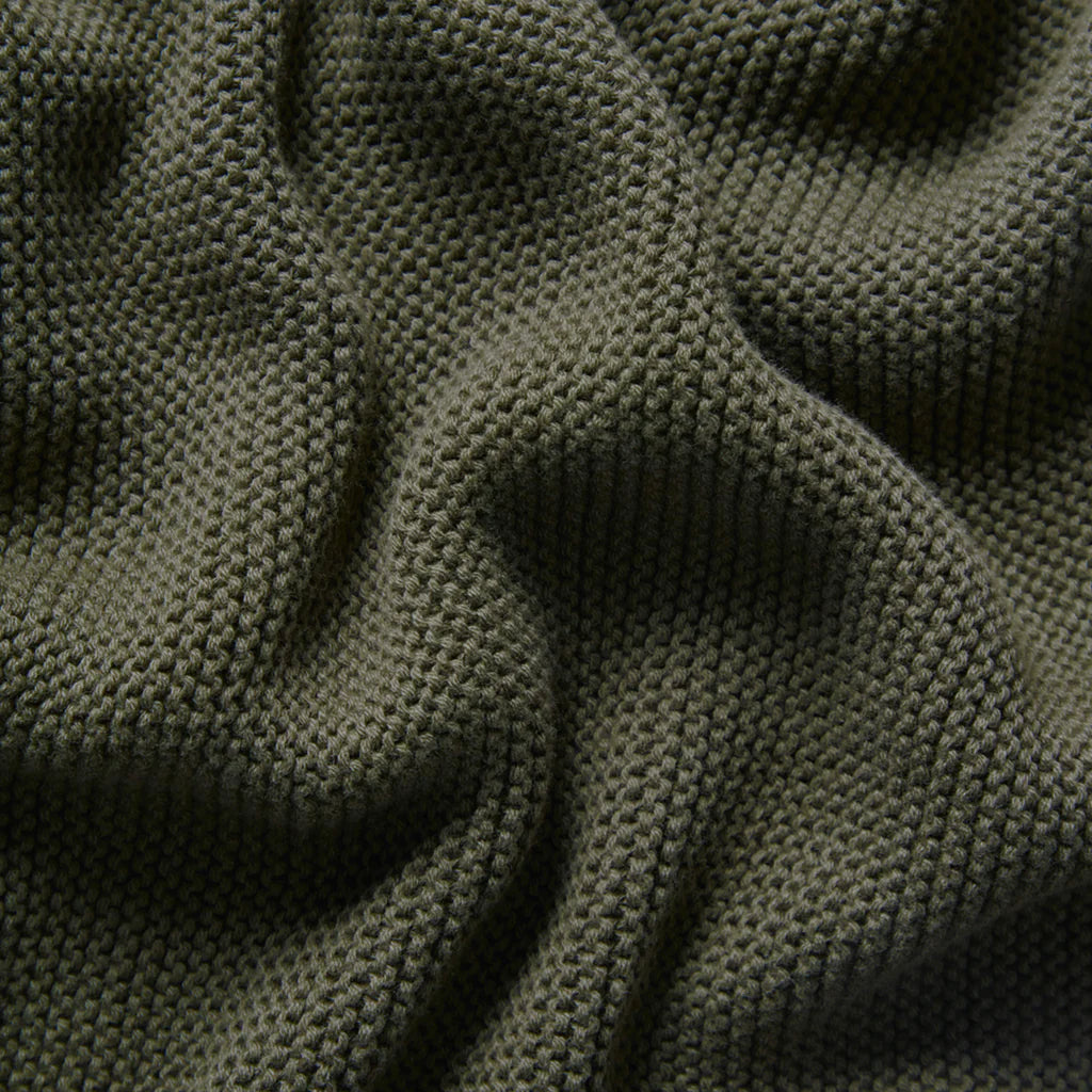 The Little Green Sheep Organic Knitted Cellular Baby Blanket – Juniper