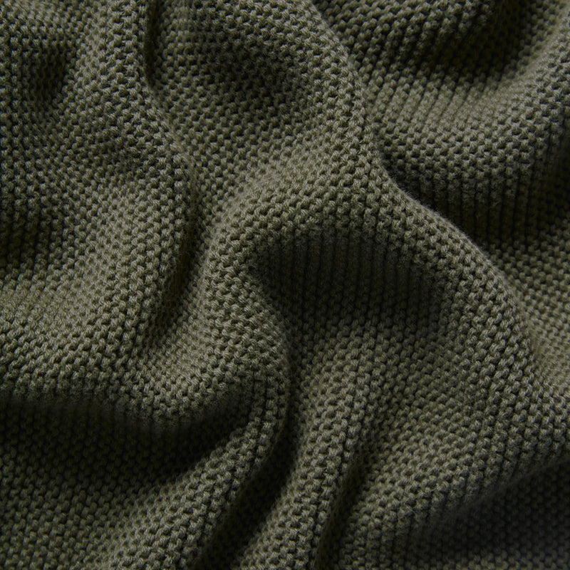 The Little Green Sheep Organic Knitted Cellular Baby Blanket – Juniper