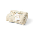 The Little Green Sheep Organic Knitted Cellular Baby Blanket - Linen