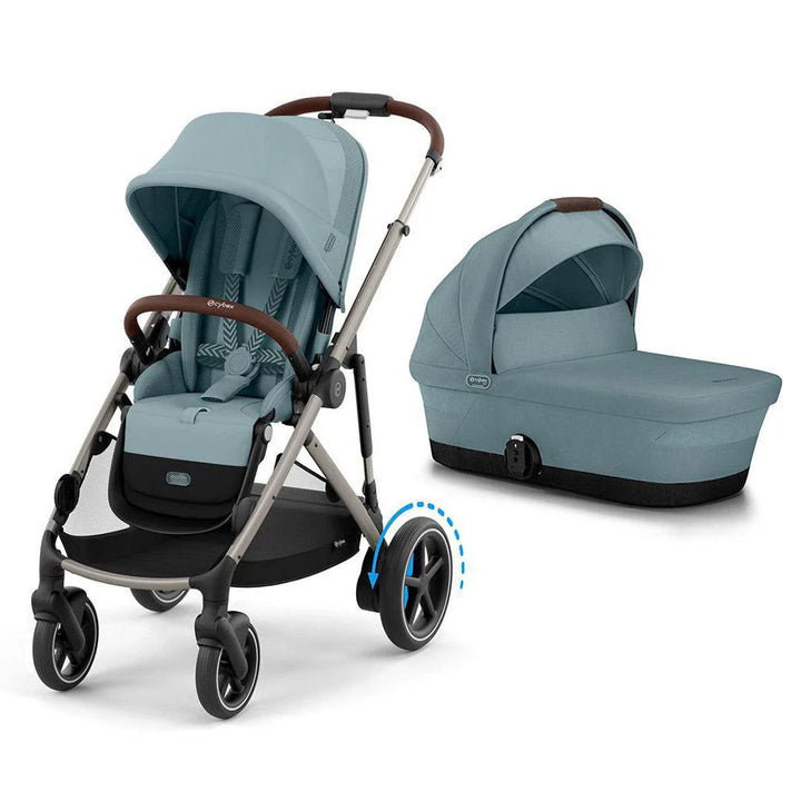 Cybex E-Gazelle S Pushchair - Stormy Blue/Taupe