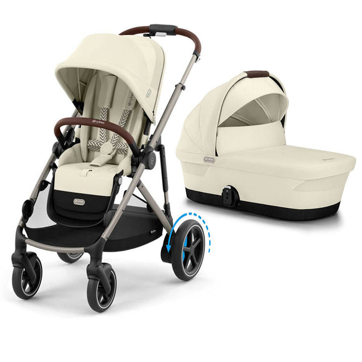 Cybex E-Gazelle S Pushchair - Seashell Beige/Taupe