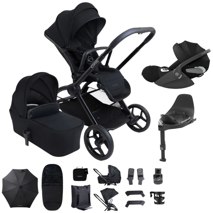 iCandy Core2 Travel System with Cybex Cloud T & Base T - Black
