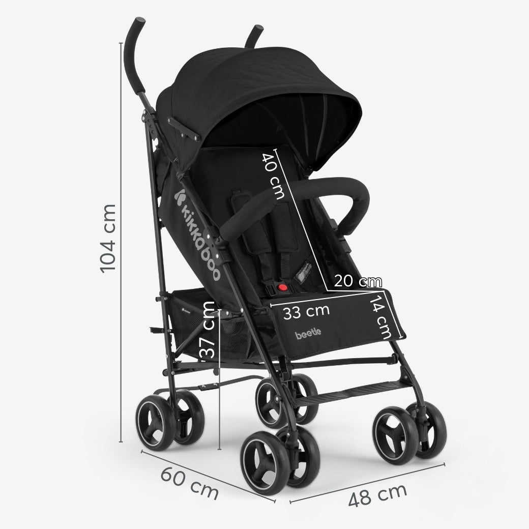 OPEN BOX Kikkaboo Lightweight Beetle Stroller - Beige