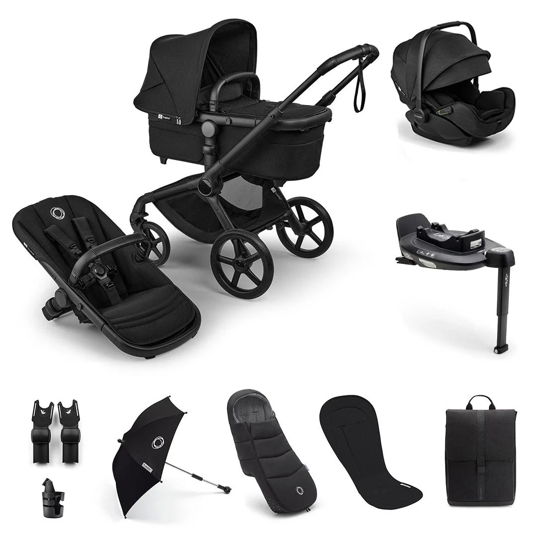 Bugaboo Fox 5 Renew Ultimate Newborn Otter Travel System  - Heritage Black