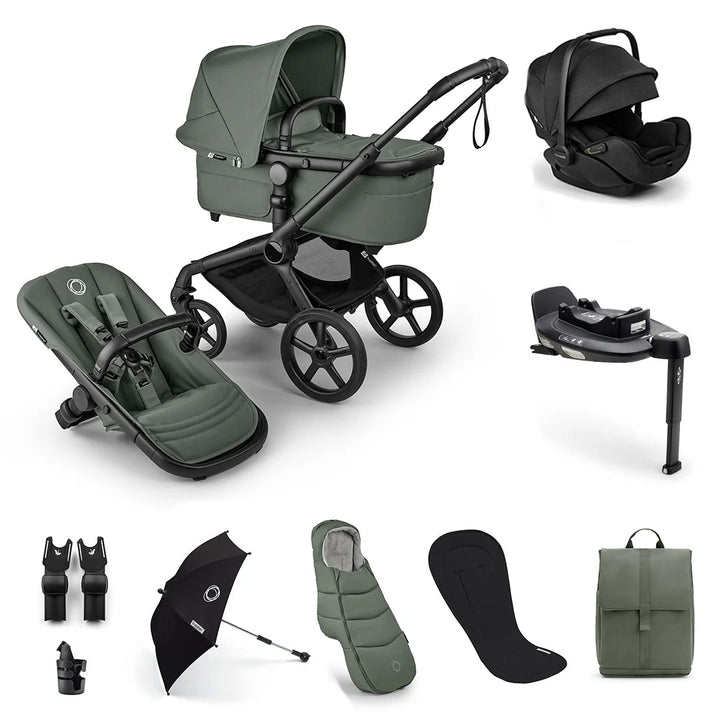 Bugaboo Fox 5 Renew Ultimate Newborn Otter Bundle - Forest Green