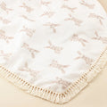 Laker & The Moon Pram Size Luxurious Printed Cotton Muslin - Bunny