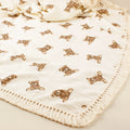 Laker & The Moon Pram Size Luxurious Printed Cotton Muslin - Teddy