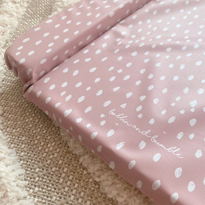Bobbin & Bumble Standard Changing Mat – Dusky Pink Spots Print