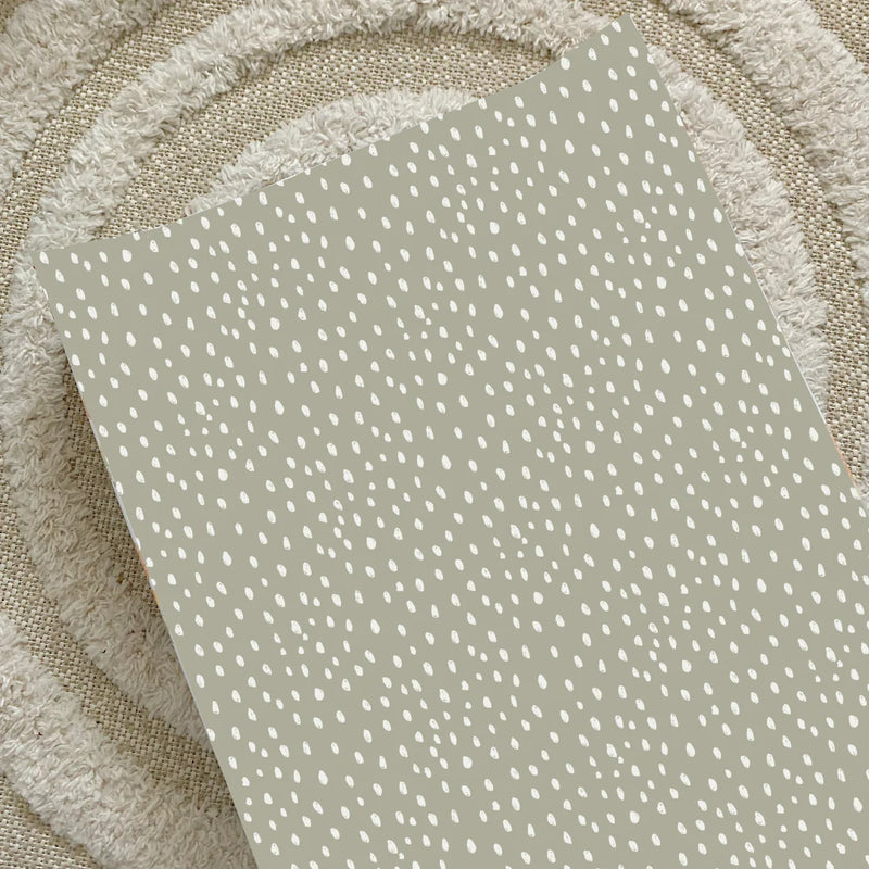 Bobbin & Bumble Anti-Roll Wedge Changing Mat – Sage Green Spotty Print