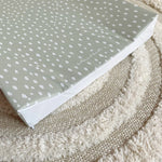 Bobbin & Bumble Anti-Roll Wedge Changing Mat – Sage Green Spotty Print