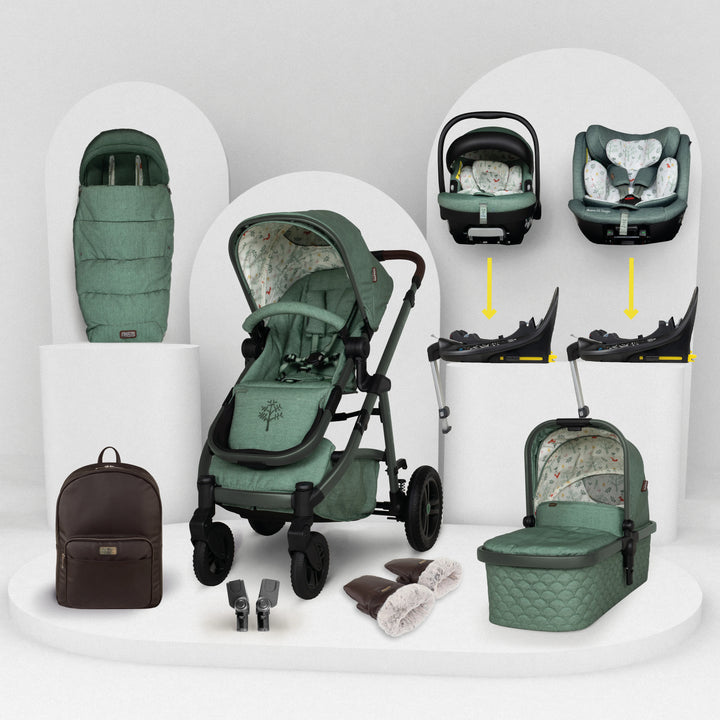 Cosatto Wow 3 Family All Stage Duo Base All Seasons Bundle - Meadow