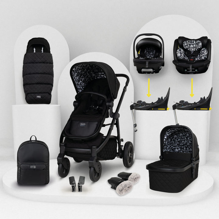Cosatto Wow 3 Family All Stage Duo Base All Seasons Bundle - Silhouette