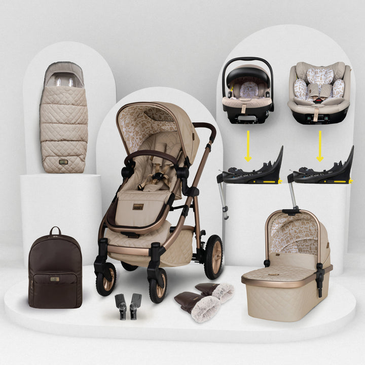 Cosatto Wow 3 Family All Stage Duo Base All Seasons Bundle - Whisper