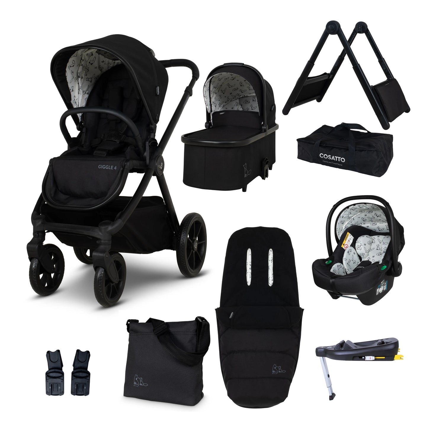 Cosatto Giggle 4 Everything Home and Travel Bundle - Foxed