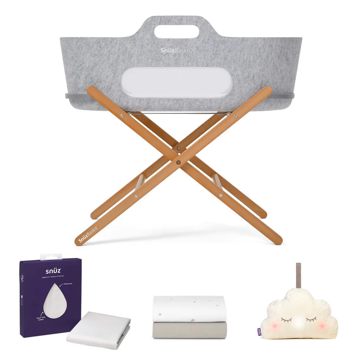 SnuzBaskit Complete Bundle - Light Grey/Natural