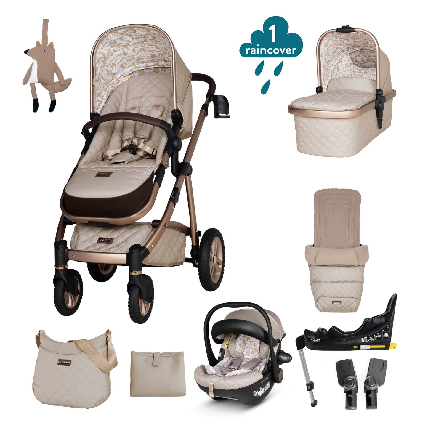 Cosatto Wow 2 Everything Travel System Bundle - Whisper