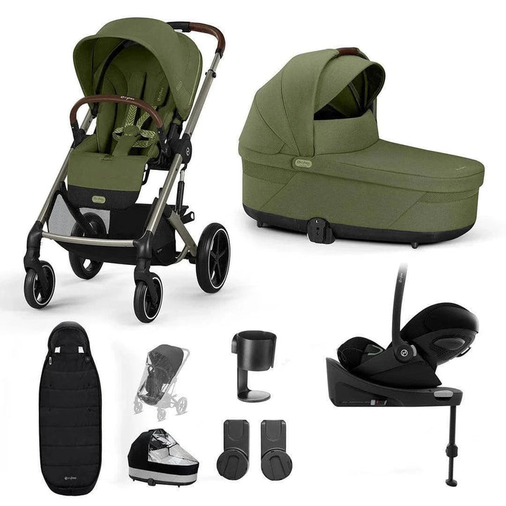 Cybex Balios S Lux Luxury Cloud G Bundle - Taupe/Moss Green