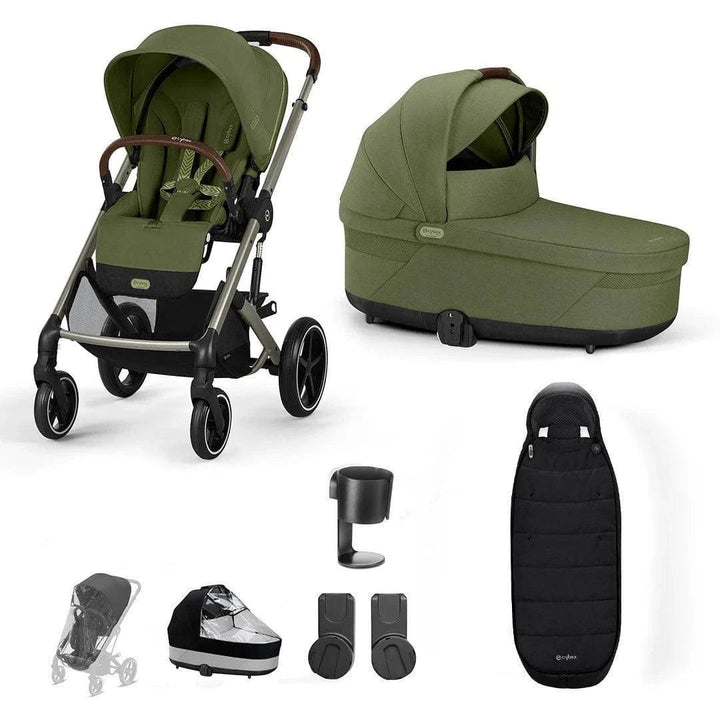 Cybex Balios S Lux Essential Bundle - Taupe/Moss Green