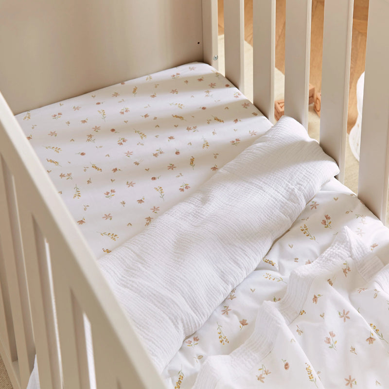 CuddleCo 4 Piece Cot Bed Bedding Set - Cashmere Meadow