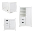 Obaby Stamford Luxe Sleigh 3 Piece Room Set - White