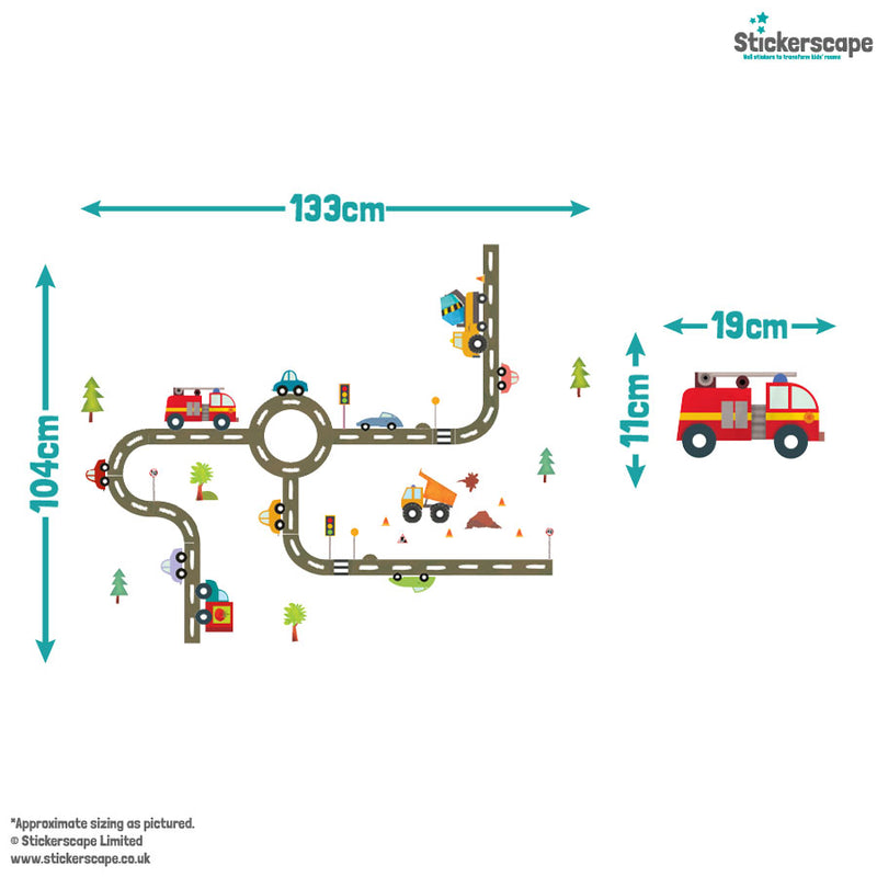 Stickerscape Road Network Wall Sticker Pack