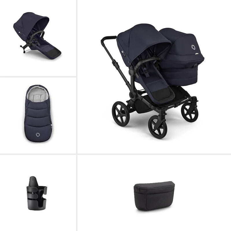 Bugaboo Donkey 6 Double Essential Stroller Bundle - Deep Indigo